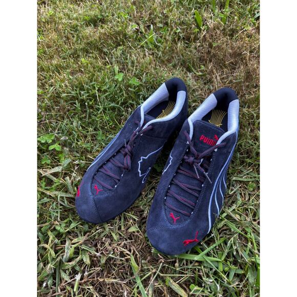 PUMA Cell Jago Suede Navy Red White Dandelion Men’s Running Shoes 184709-03 - Picture 4 of 7